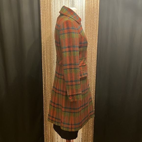 Colorful Plaid Trench Coat - Picture 6 of 14